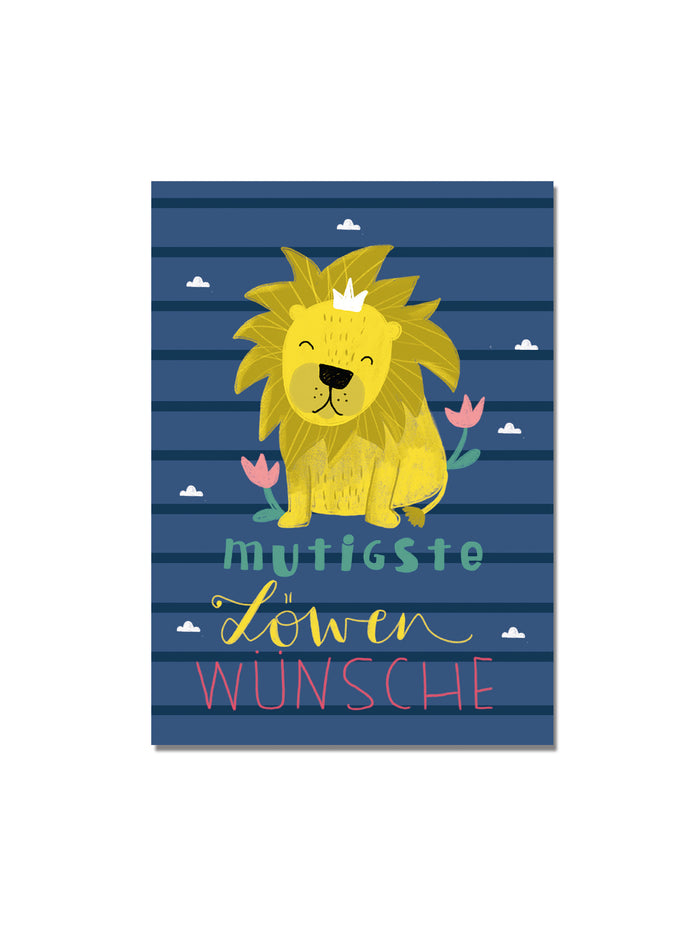 Postkarte "Mutigste Löwenwünsche"