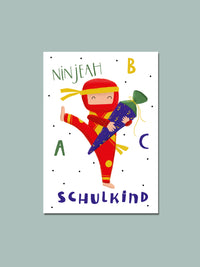 Postkarte "Ninjeah Schulkind"