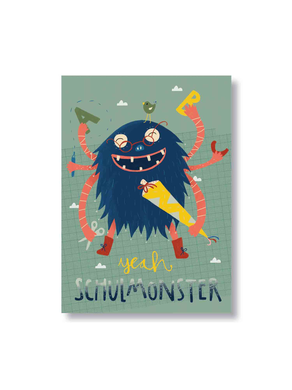 Postkarte "Schulmonster"