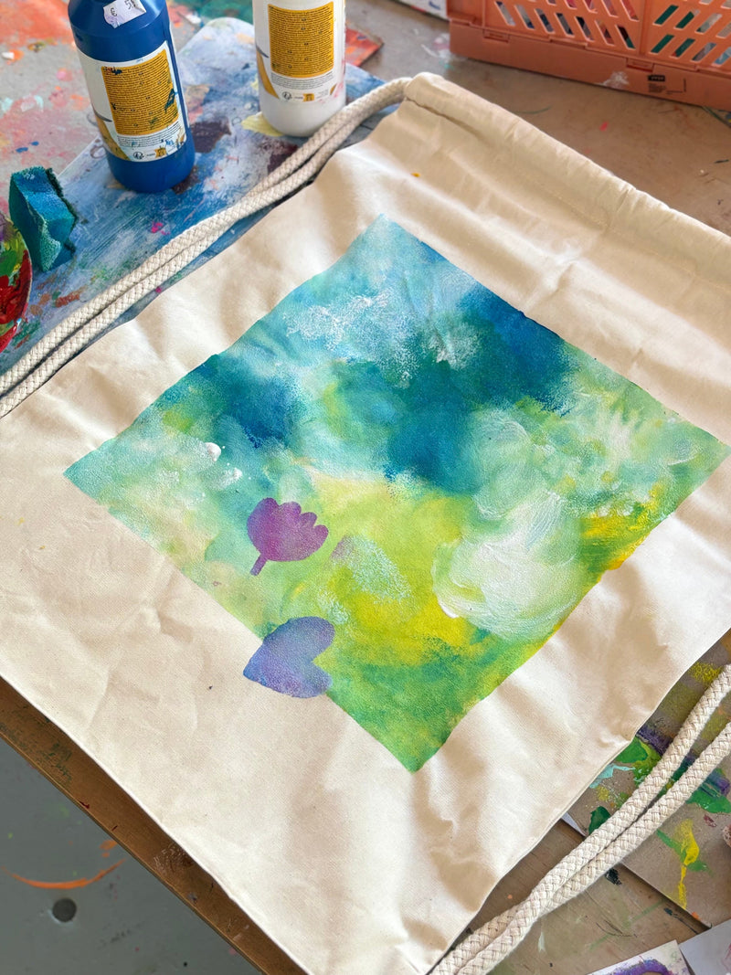 Kunterbunt und selbstbedruckt: DIY-Rucksack
