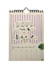 Lettering DIY Wandkalender 2026