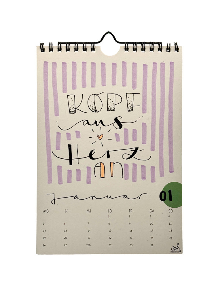 Lettering DIY Wandkalender 2026