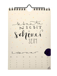 Lettering DIY Wandkalender 2026