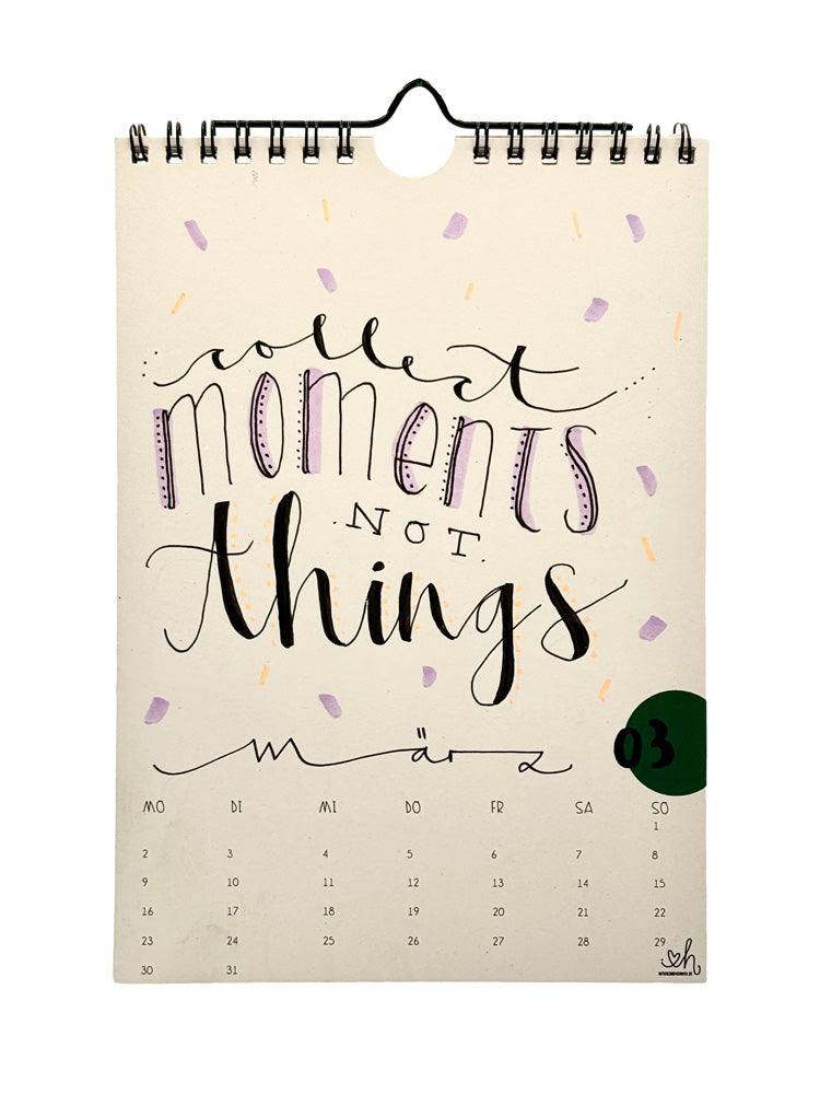 Lettering DIY Wandkalender 2026