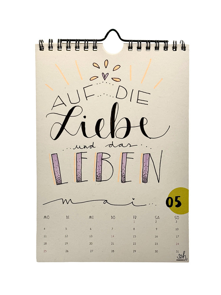 Lettering DIY Wandkalender 2026