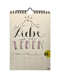 Lettering DIY Wandkalender 2026