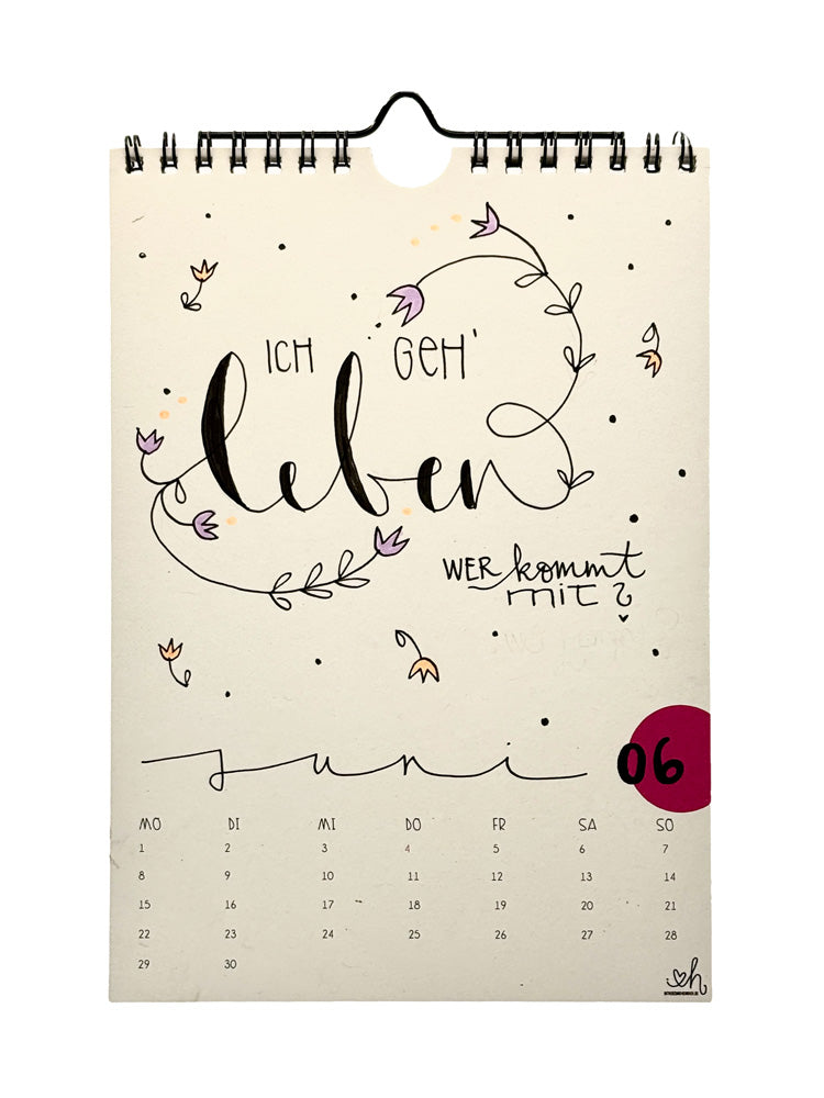 Lettering DIY Wandkalender 2026