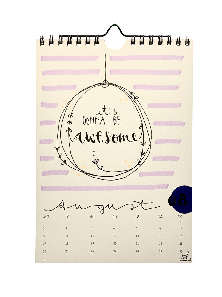 Lettering DIY Wandkalender 2026