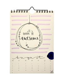 Lettering DIY Wandkalender 2026