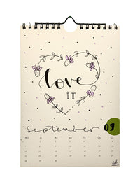Lettering DIY Wandkalender 2026