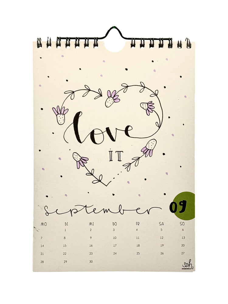 Lettering DIY Wandkalender 2026