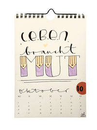 Lettering DIY Wandkalender 2026