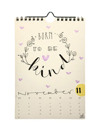 Lettering DIY Wandkalender 2026