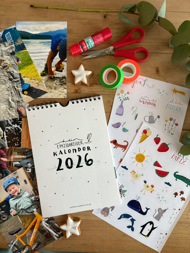 DIY Bastelkalender 2026 (2 Stickerbögen inkl.)