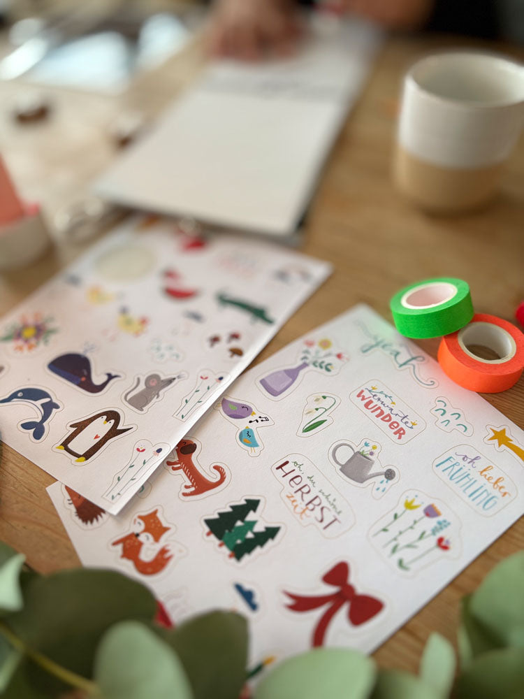 DIY Bastelkalender 2026 (2 Stickerbögen inkl.)