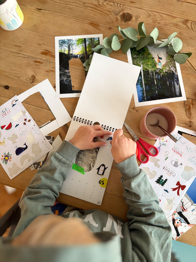 DIY Bastelkalender 2026 (2 Stickerbögen inkl.)