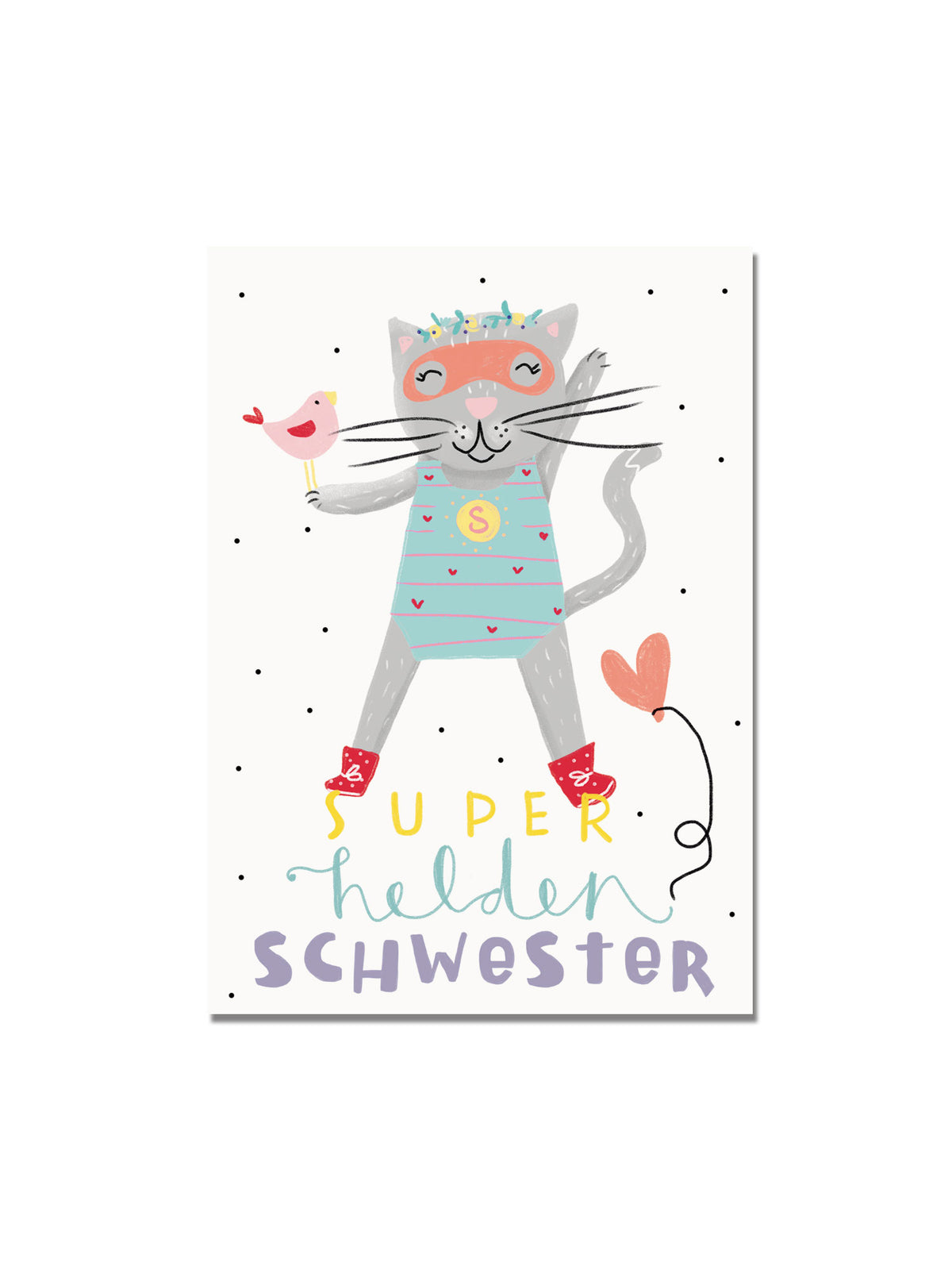 Postkarte "Superheldenschwester"
