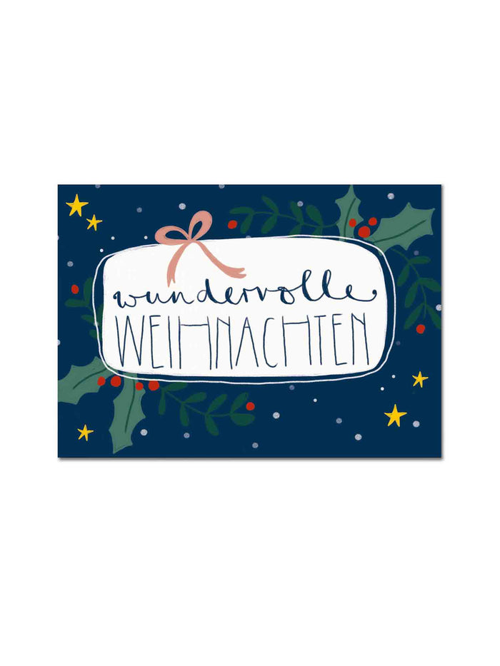 Postkarte "wundervolle Weihnachten"