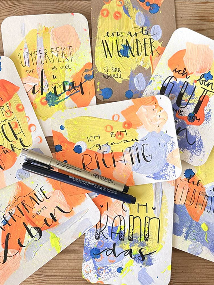 AFFIRMATIONSKARTENSET ACRYL & LETTERING - 10.06.26