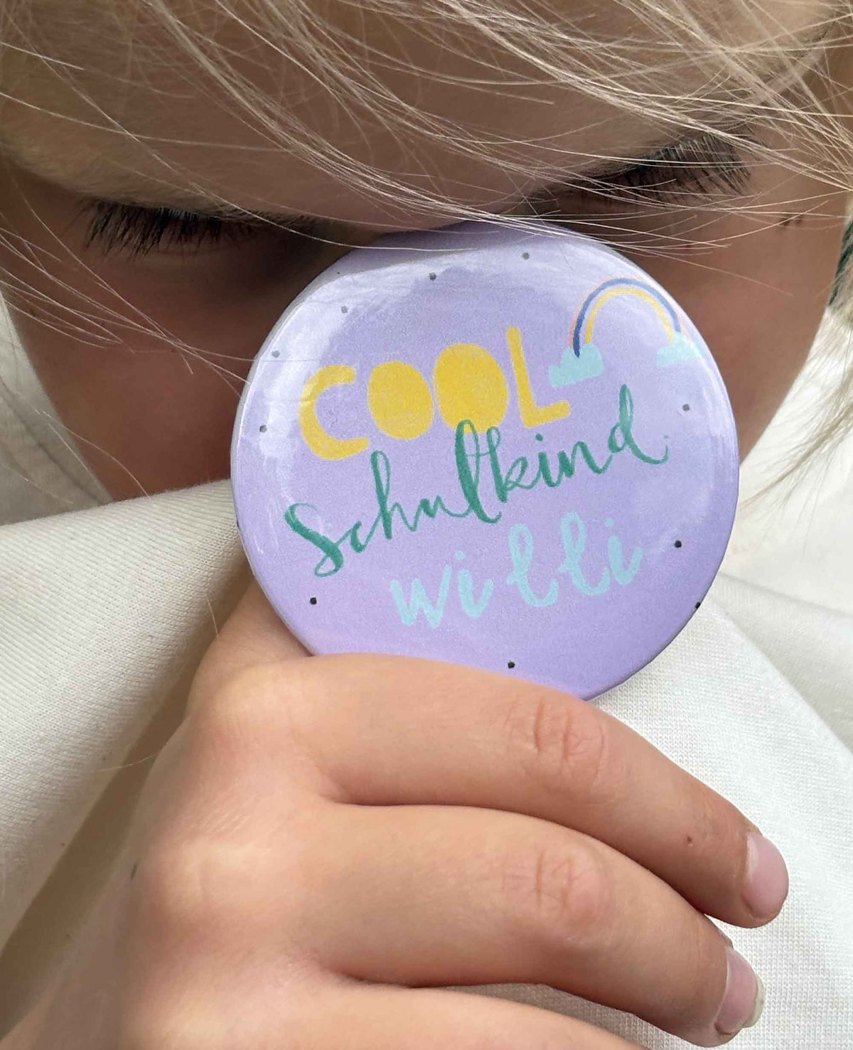 personalisierter Button "cooles Schulkind"