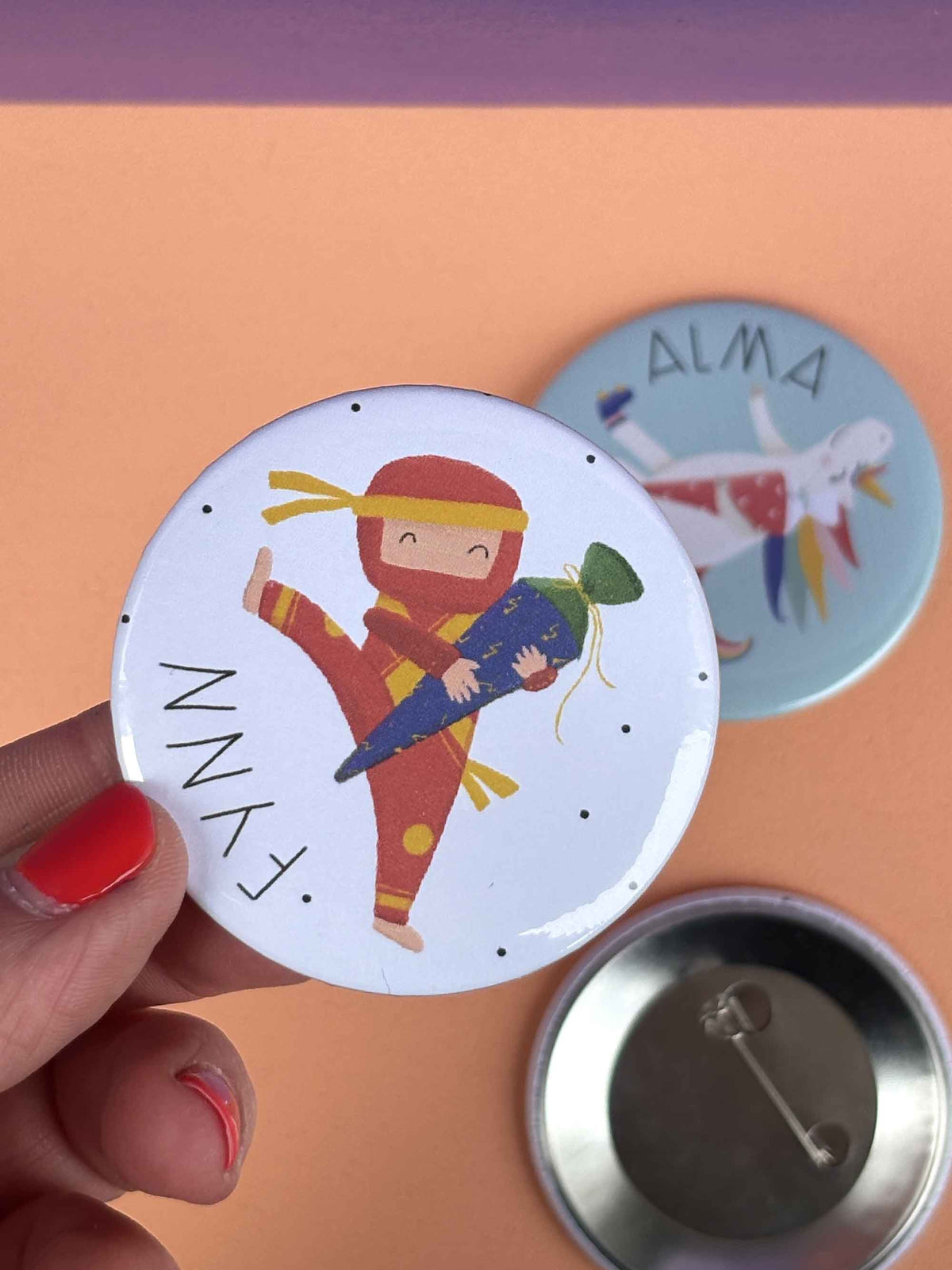 personalisierter Button "Ninja Schulkind"