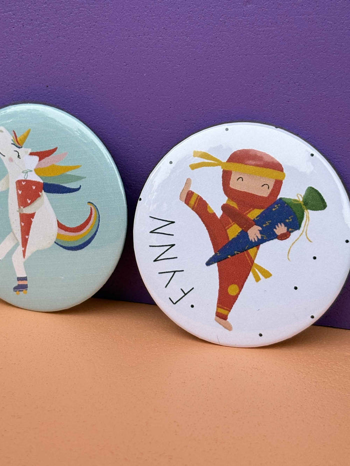 personalisierter Button "Ninja Schulkind"