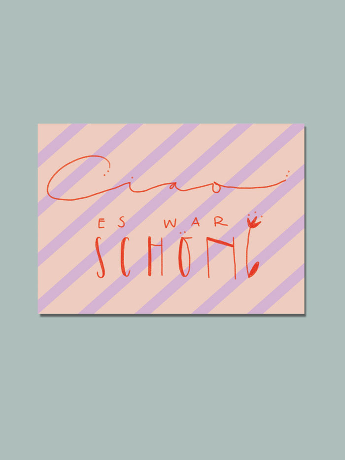 Postkarte "Ciao es war schön"