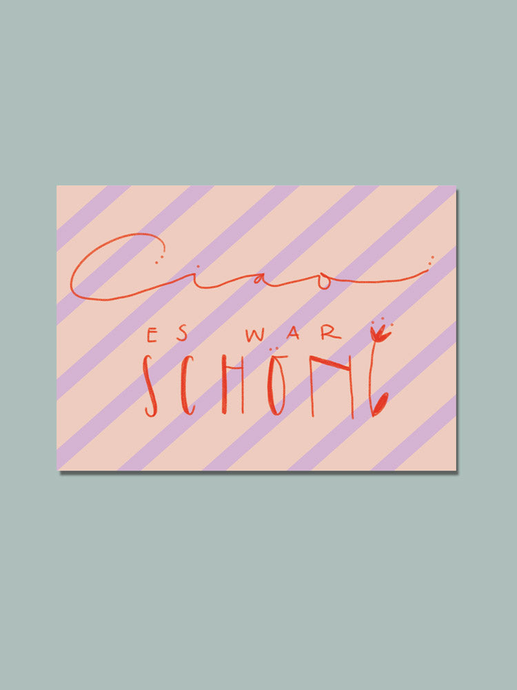 Postkarte "Ciao es war schön"