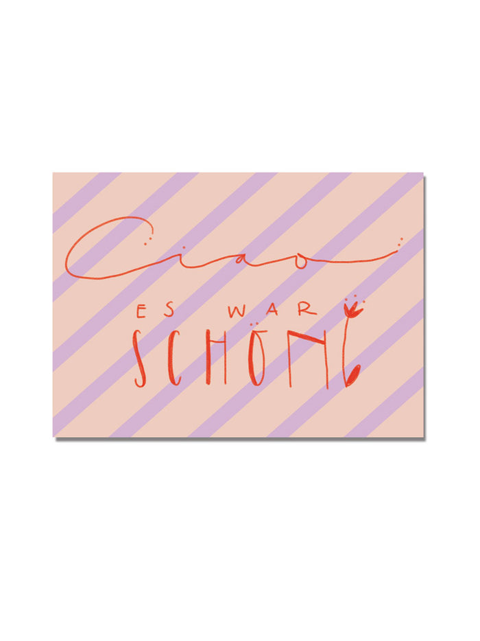 Postkarte "Ciao es war schön"