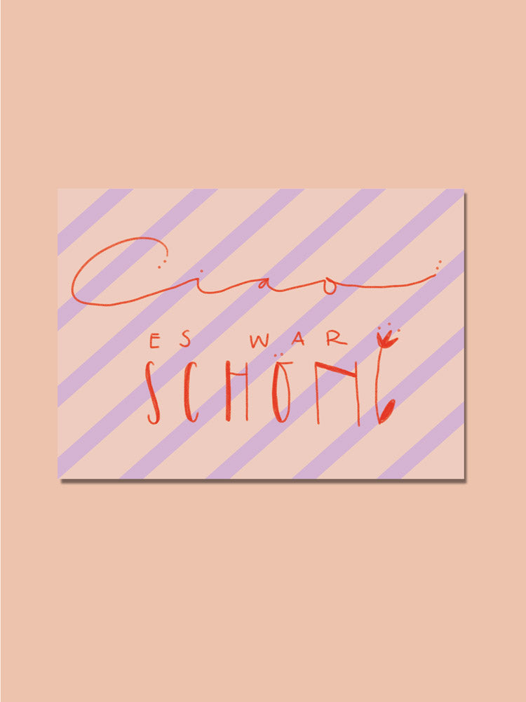 Postkarte "Ciao es war schön"