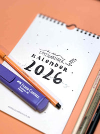 Lettering DIY Wandkalender 2026