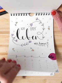 Lettering DIY Wandkalender 2026