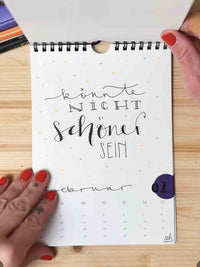 Lettering DIY Wandkalender 2026