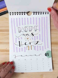 Lettering DIY Wandkalender 2026