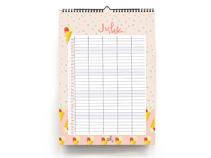 Familienkalender 2026 - farbenfroher Hingucker