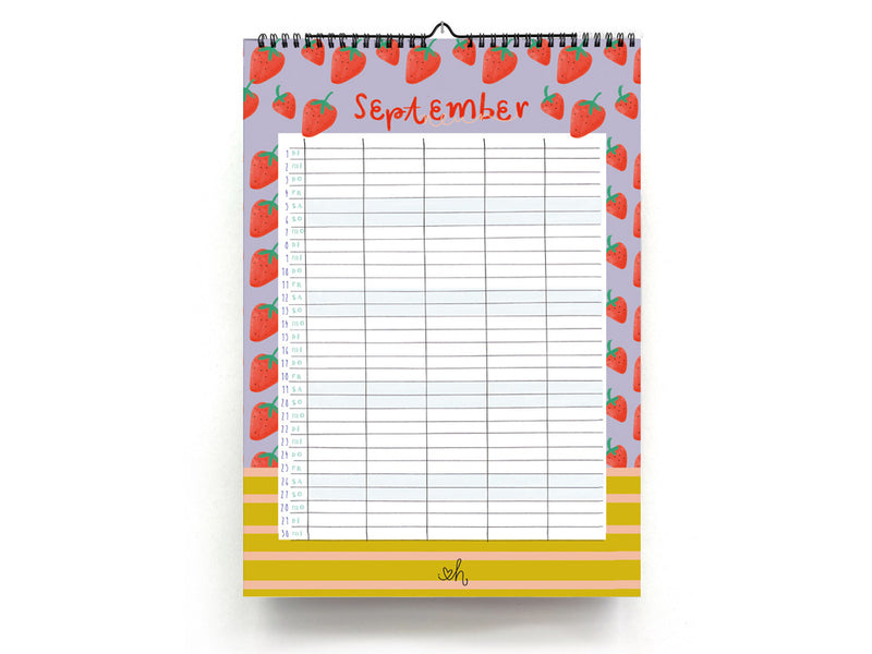 Familienkalender 2026 - farbenfroher Hingucker