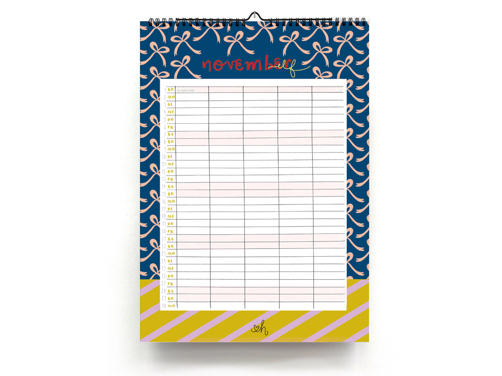 Familienkalender 2026 - farbenfroher Hingucker