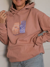 Hoodie "Liebe Mut Vertrauen" Rosa