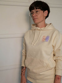 Hoodie "Liebe Mut Vertrauen" Creme