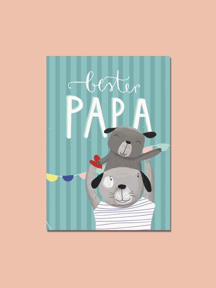 Postkarte "bester Papa"