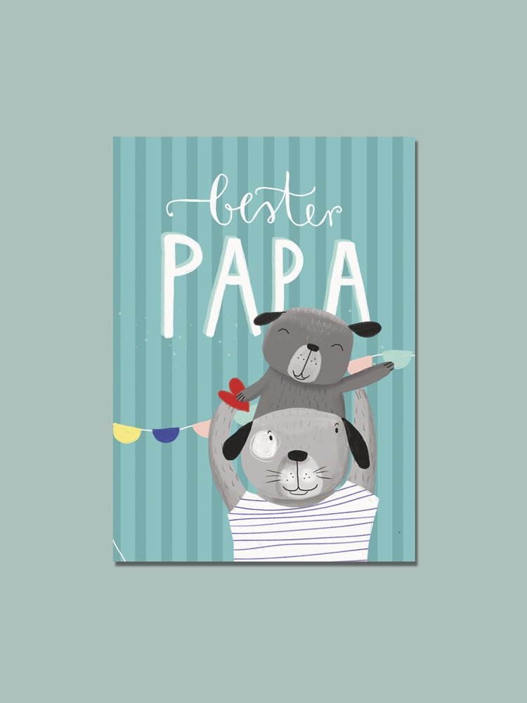Postkarte "bester Papa"