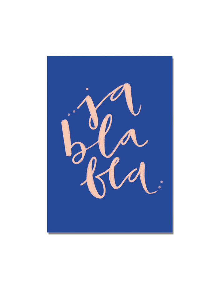 Postkarte "ja bla bla"