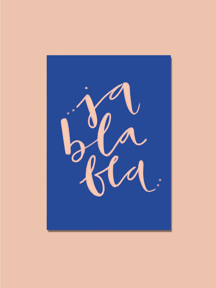 Postkarte "ja bla bla"