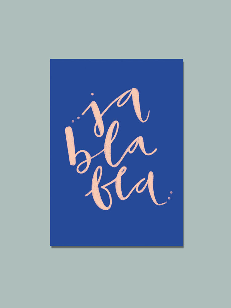 Postkarte "ja bla bla"