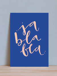 Postkarte "ja bla bla"