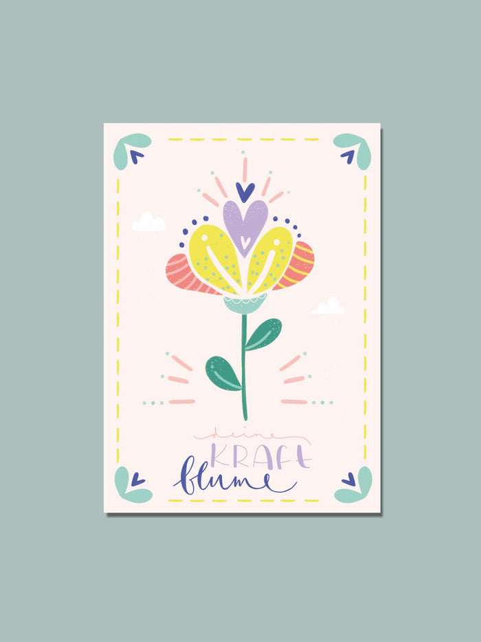 Postkarte "deine Kraftblume"