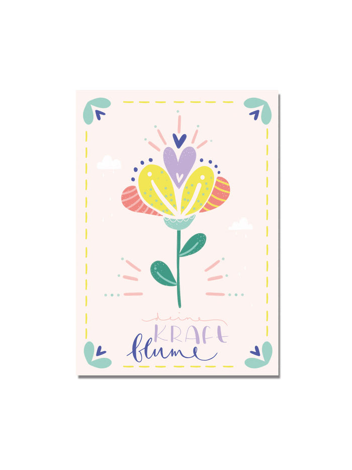 Postkarte "deine Kraftblume"
