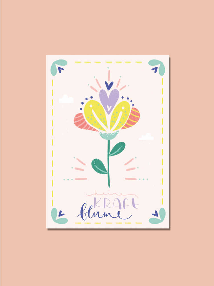 Postkarte "deine Kraftblume"