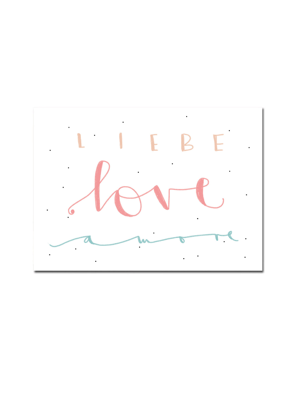 Postkarte "Liebe Love Amore"