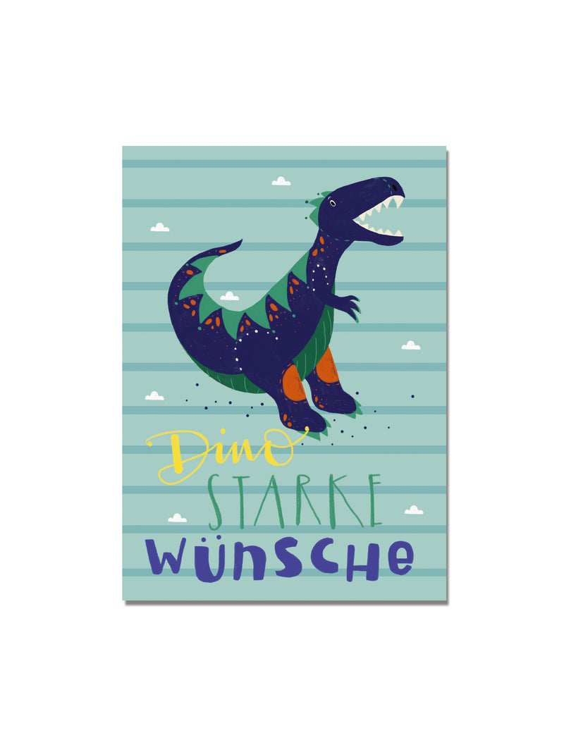 Postkarte "Dinowünsche"